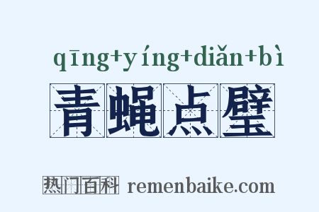 青蝇点璧是什么意思的图片
